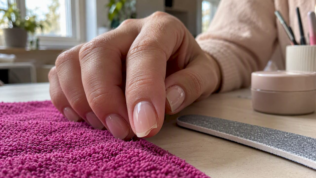 Gelpolish die loslaat bij de vrije nagelrand