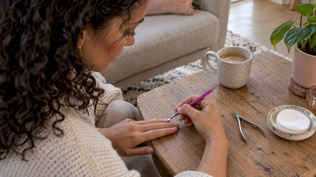 Zachtjes de nagelriem terugduwen met een bokkenpootje